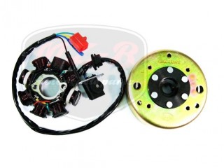 KÍNAI ROBOGÓ 4 STROKE STATOR PLATE+FLYWHEEL 4T 125-150