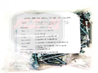 JAWA 350  6V SCREW SET /CYLINDER BLOCK/