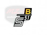 SIMSON UNIVERSAL STICKER FOR SIDE COVER S51B /ORANGE/