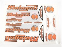 MALAGUTI UNIVERSAL DECAL SET MALAGUTI /RED-SILVER/