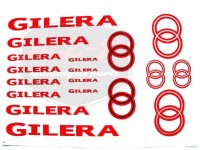 GILERA UNIVERSAL DECAL SET GILERA /RED-SILVER/