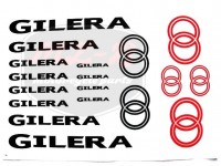 GILERA UNIVERSAL STICKER SET GILERA /BLACK-RED/
