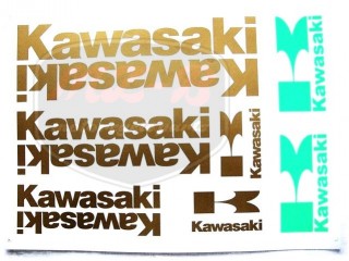 KAWASAKI UNIVERSAL DECAL SET KAWASAKI /GOLD/