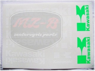 KAWASAKI UNIVERSAL DECAL SET KAWASAKI /WHITE/