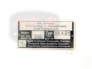 SIMSON STAR NAMEPLATE /SR4-2/1/