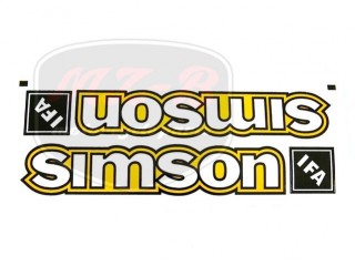SIMSON 50 DECAL F. FUEL TANK BABETTA / YELLOW/ PAIR