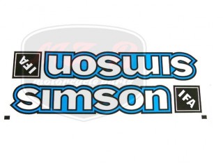 SIMSON 50 DECAL F. FUEL TANK /BLUE/ PAIR
