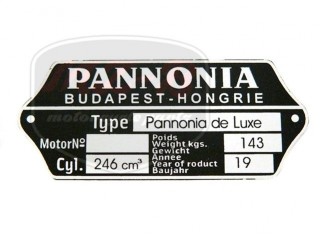PANNONIA UNIVERSAL NAMEPLATE /DELUXE/