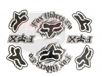 EGYÉB UNIVERSAL STICKER SET FOX /BLACK/