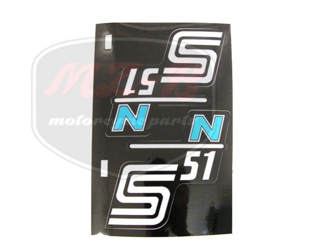 SIMSON 51 DECAL /BLUE/ PAIR S51N SIMSON 51 DECAL /BLUE/ PAIR S51N