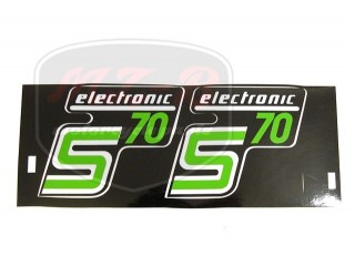 SIMSON 70 DECAL /GREEN/ PAIR ELEKTRONIK