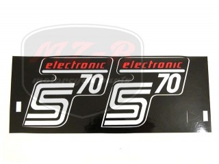 SIMSON 70 DECAL /RED/ PAIR ELEKTRONIK