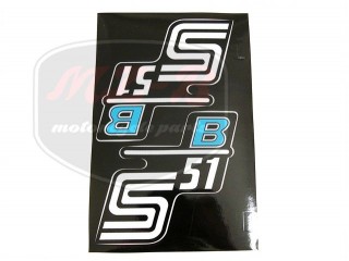 SIMSON 51 DECAL PAIR BLUE
