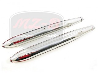 JAWA 250 MUFFLER CHROME PAIR