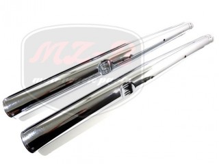 JAWA 350 12V MUFFLER CHROMED PAIR 94,5CM /DENTED/