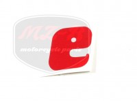 ETZ UNIVERSAL DECAL "e" RED