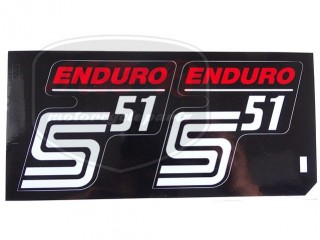 SIMSON 51 DECAL /RED/ PAIR ENDURO