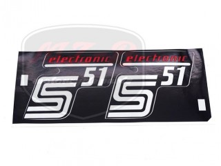 SIMSON 51 DECAL /RED/ PAIR ELEKTRONIK