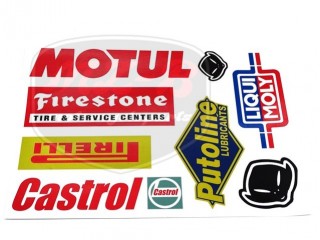 EGYÉB UNIVERSAL DECAL SET  MOTUL,PIRELLI,CASTROL,PUTOLINE