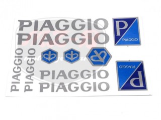 PIAGGIO UNIVERSAL DECAL SET PIAGGIO /SILVER/