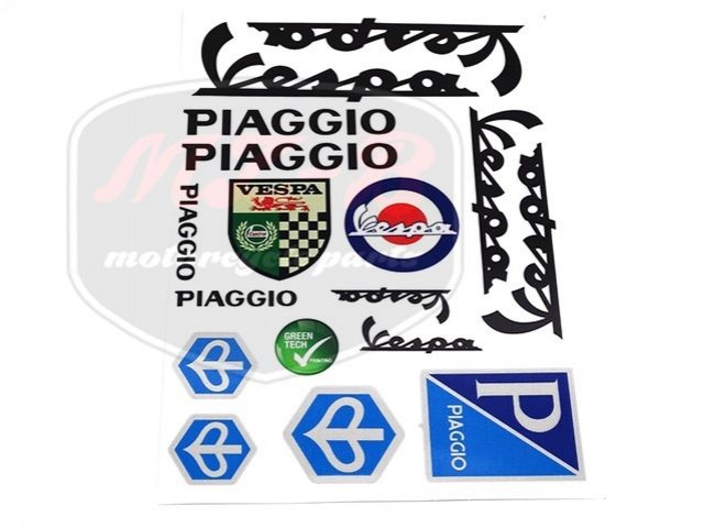 PIAGGIO UNIVERSAL STICKER SET VESPA /BLACK/ PIAGGIO UNIVERSAL STICKER SET VESPA /BLACK/
