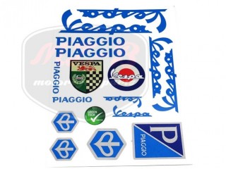 PIAGGIO UNIVERSAL DECAL SET VESPA /BLUE/
