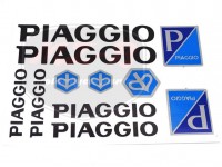 PIAGGIO UNIVERSAL STICKER SET PIAGGIO /BLACK/