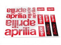 APRILIA UNIVERSAL DECAL SET APRILIA /RED/