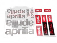 APRILIA UNIVERSAL STICKER SET APRILIA /SILVER/