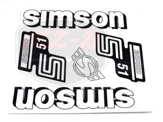 SIMSON ENDURO DECAL SET ENDURO /WHITE/