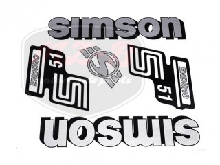 SIMSON ENDURO DECAL SET ENDURO /SILVER/