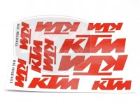KTM UNIVERSAL DECAL SET KTM /ORANGE/