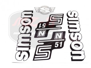 SIMSON 51 DECAL SET N51 /WHITE/