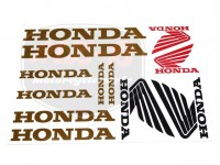 HONDA UNIVERSAL DECAL SET HONDA /GOLD/