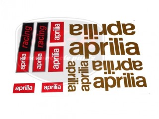 APRILIA UNIVERSAL DECAL SET APRILIA /GOLD/