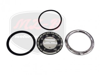 JAWA 354 SPEEDOMETER GLASS+RIM /140KM/H/