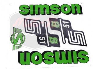 SIMSON 51 DECAL SET B51 /GREEN/