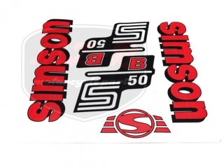 SIMSON 50 DECAL SET S50B /RED/
