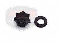 MZ/ES 250/2 CLAMPING NUT M6 - STAR HEAD /BLACK/