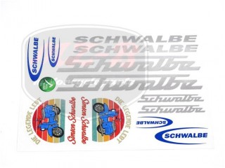 SIMSON SCHWALBE DECAL SET SILVER-BLUE