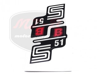SIMSON 51 DECAL FOR SIDE COVER/RED/ PAR