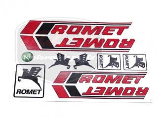 ROMET KADETT STICKERS SET RED-BLACK