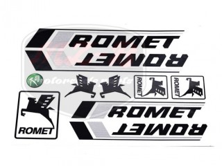 ROMET KADETT STICKER SET BLACK-SILVER