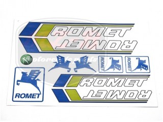 ROMET KADETT STICKERS SET BLUE-WHITE