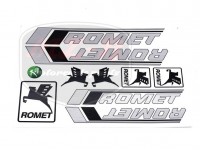ROMET KADETT STICKER SET SILVER-BLACK