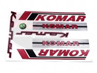 ROMET KOMÁR STICKER SET RED-BLACK