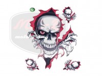 EGYÉB UNIVERSAL STICKERS SET SKULL /4 PIECES/