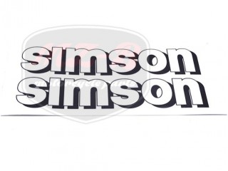 SIMSON 51 DECAL PAIR F. FUEL TANK /WHITE/
