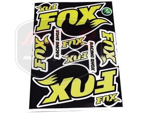 EGYÉB UNIVERSAL STICKER SET FOX YELLOW RACING SHOX