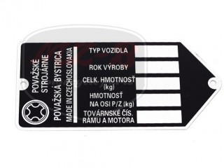 JAWA MUSTANG NAMEPLATE /223/